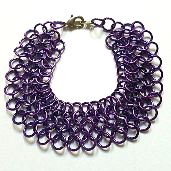 handmade Jewelry - European Purple  4-in-1 Chainmaile Bracelet